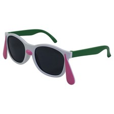 Just a Shade Smaller Eyewear White Frame/Green Temples Woof Sunglasses for Kids