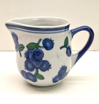 Vintage April Cornell Keramik Milchkännchen Milchkännchen Heidelbeermuster