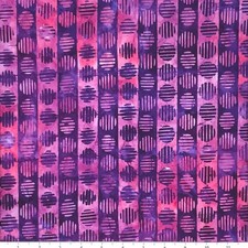 1 Yard Cut of Lunn Fabric Circle Batik Hand Dyed 100 Cotton 2046 Grape Purple