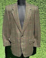 Canali Milano Cashmere Wool Glen Plaid Sartorial Blazer Size 52 Drop 6 R