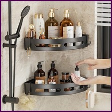 1/2/3 PCS Adhesive No-Drill Shower Shelf Waterproof Bathroom Organizer