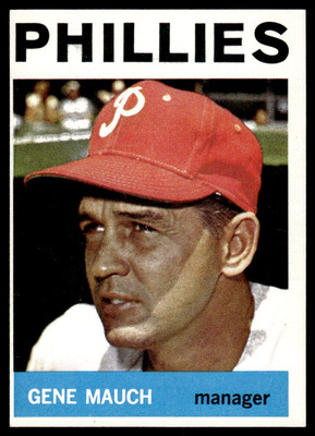 1964 Topps #157 Gene Mauch BASEBALL Philadelphia Phillies