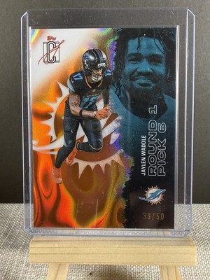 2025 Topps Signature Class Jaylen Waddle #88 Orange Lava /50 