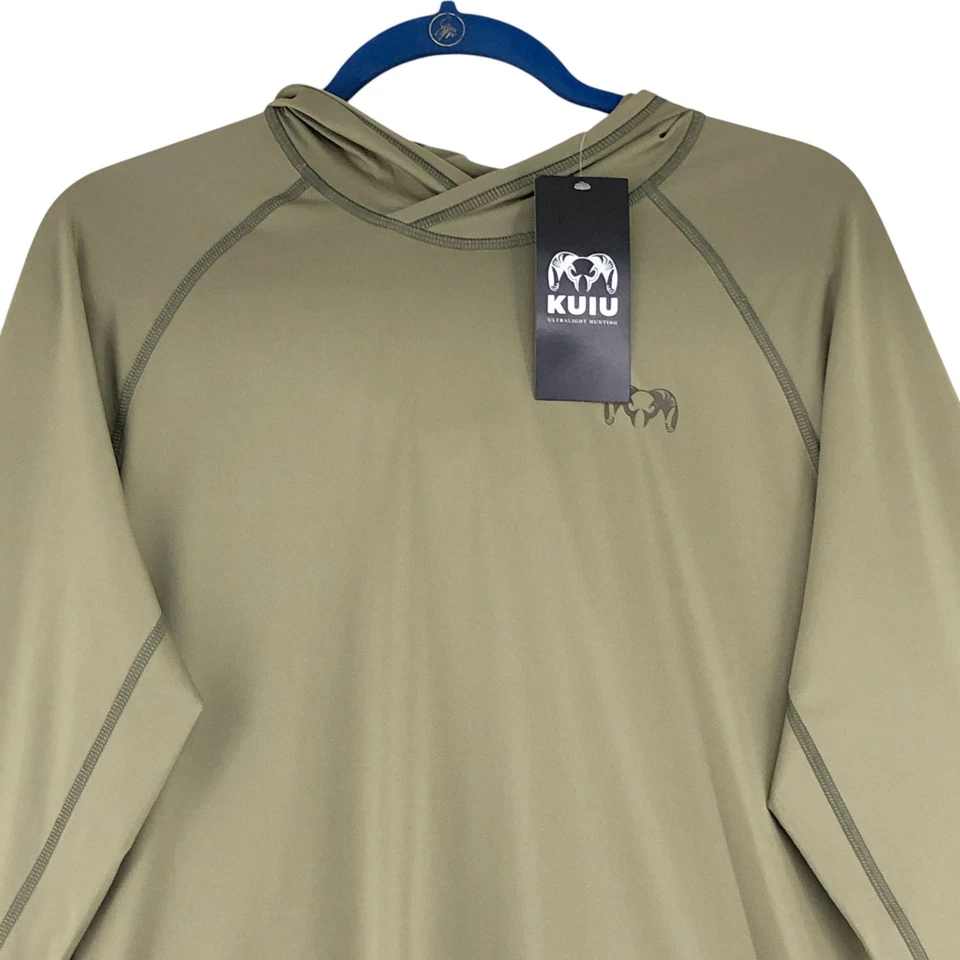 KUIU Hooded Shirt Mens M Olive Gila Cool-Touch Anti-Odor UPF50 Long Sleeve - Image 2 of 4