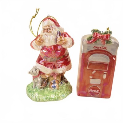 Set of 2 Coca-Cola Ornaments 2005 Cavanagh Collectors Society Exclusive
