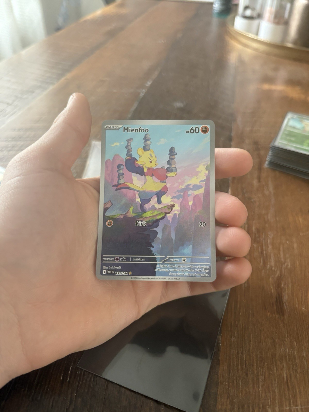 Mienfoo 133/086 NM – Illustration Rare Holo – 2025 TCG Pokémon White Flare