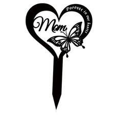 Cemetery Decorations for Grave Metal Marker Mom Memorial Garden Stake