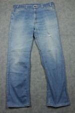 Vintage Levis Action Jeans Mens 38x31 Blue Denim Straight Slash Pockets 80s
