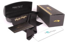NEW Clam Shell Hard PU Eyeglasses Case Black w/Microfiber Cleaning Cloth