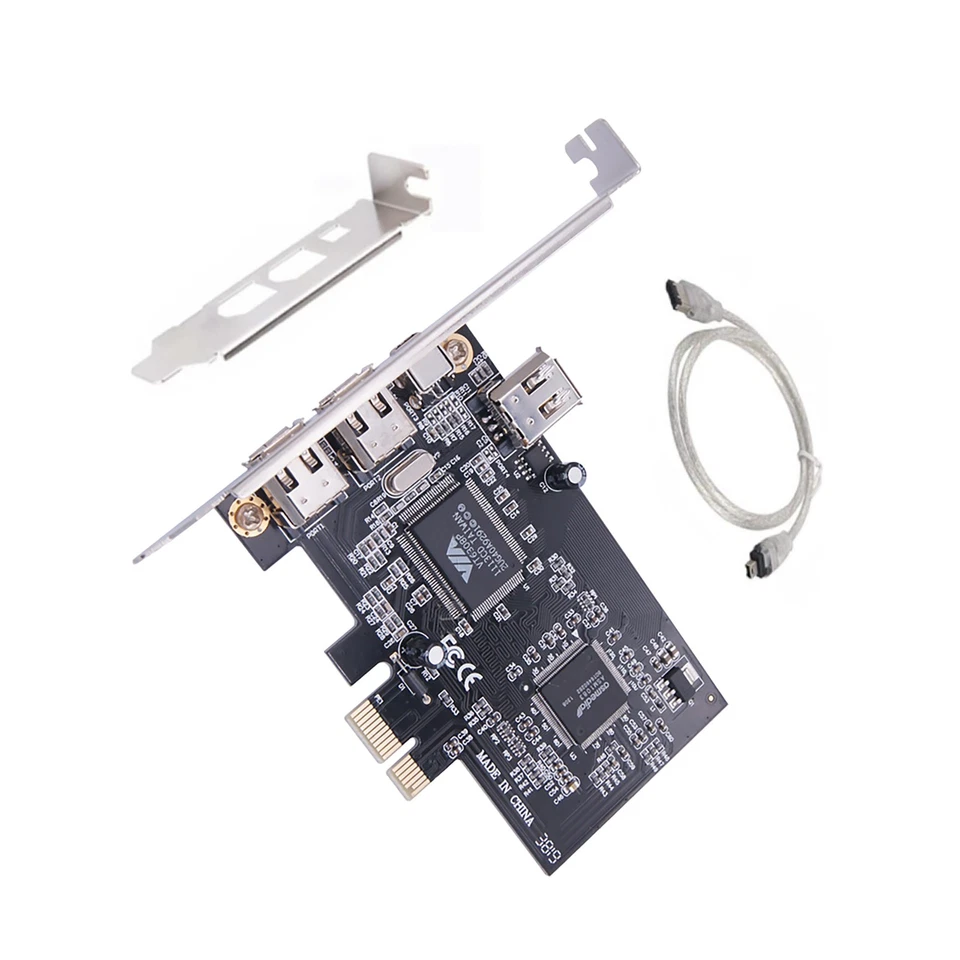 PCIE FireWire Card, PCI Ex1 to External IEEE 1394 Adapter Controller 4 Ports - Image 3 of 4