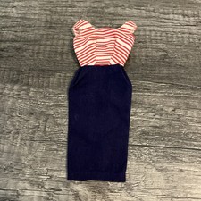 Vintage Barbie 918 Cruise Stripes Original 1960s Sheath Dress MINTY