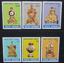 ROMANIA 1988 Clocks in Ploiesti Museum. Set of 6. Mint Never Hinged. SG5180/5185