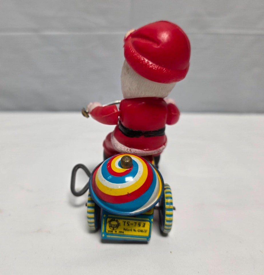 Pere Noel Figurine Santa Claus Culbuto 12Cm Celluloid Ancien circa 1930