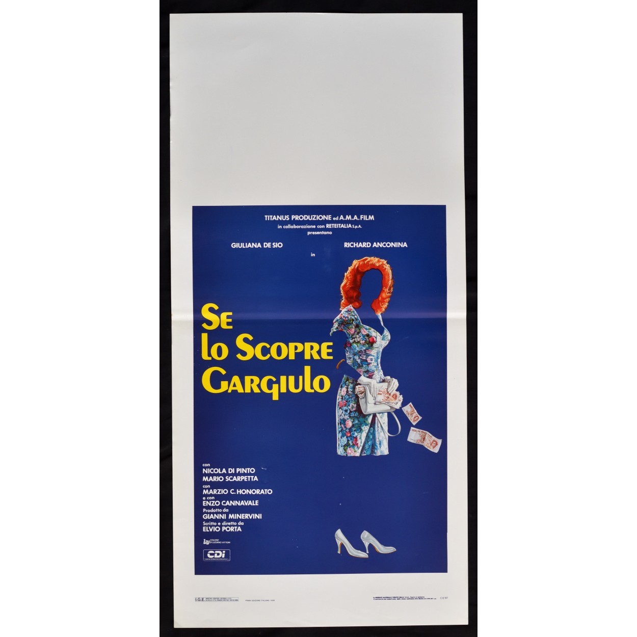 Locandina originale film Se lo scopre Gargiulo (1988) - Regia di Elvio Porta