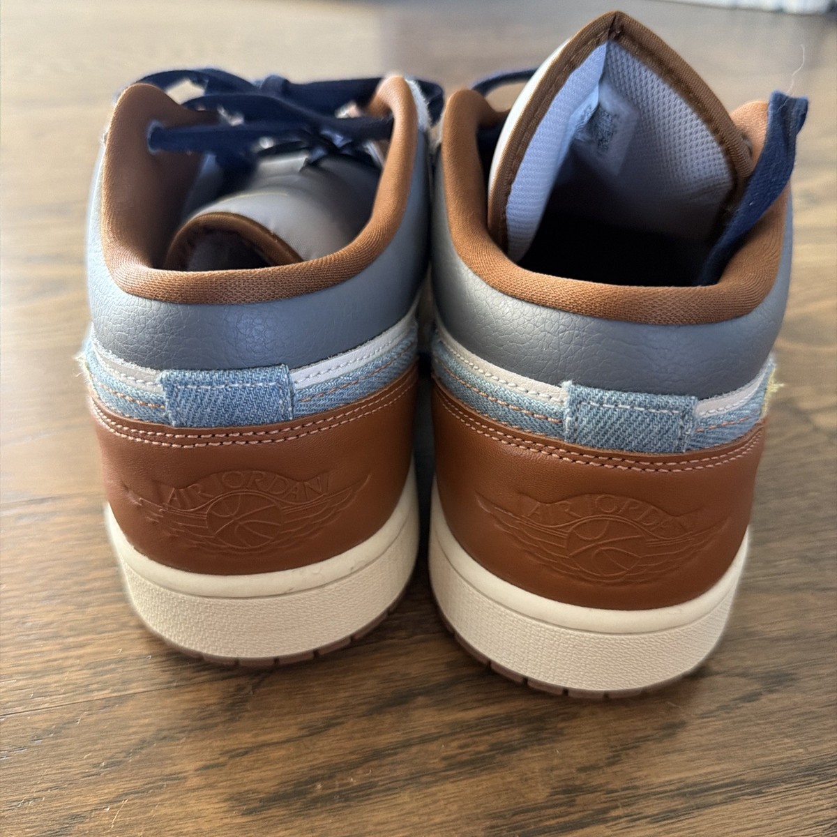 Size 12.5 - Air Jordan 1 SE Low Repaired Denim Swoosh - Clean | eBay