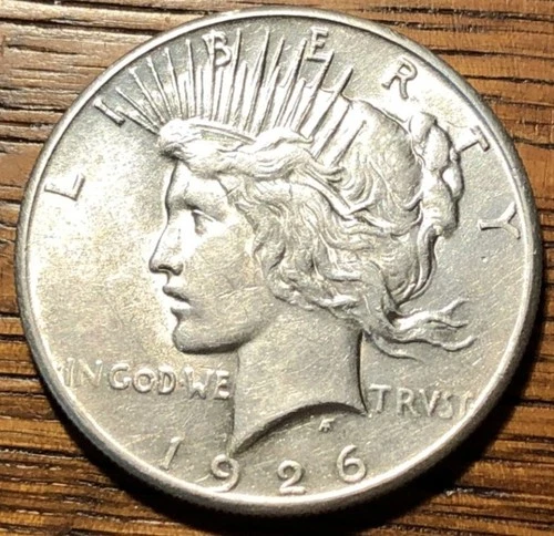 1926 P Peace Silver Dollar $1 - AU Condition - Low Mintage - FREE SHIPPING