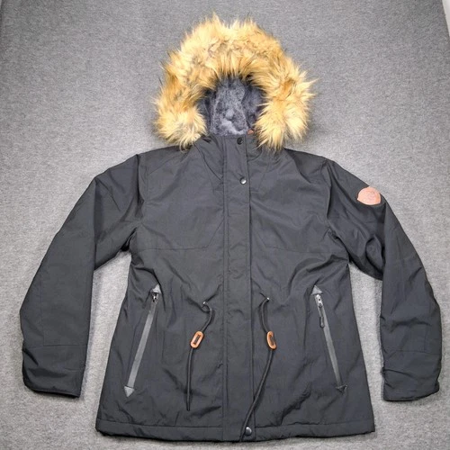 Wantdo Jacket Mens Medium Black Faux Fur Hooded Insulated Parka Winter Coat - product listing photo