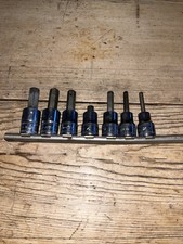 Snap On 7 Piece 38 Drive Metric Hex Bit Socket Set 4mm To 10mm Fam Series Usa