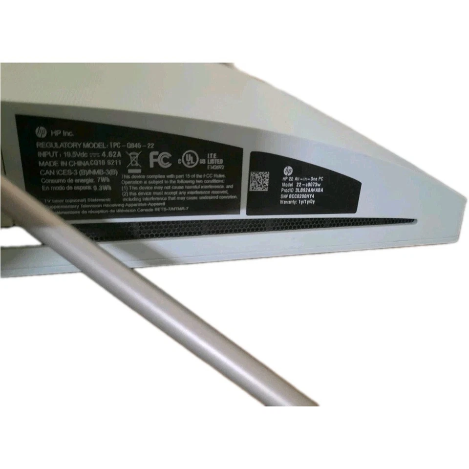 HP 22 All-in-One PC 22" Intel Pentium G5420T 3.19 GHz Computer W Keyboard/mouse - Image 4 of 4