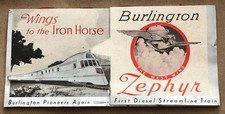 Vintage Burlington Zephyr Brochure Wings to the Iron Horse Diesel Train Railroad