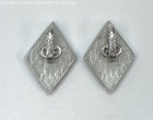 Vintage Crown Trifari Art Deco Revival Geometric Clip Earrings 21.8g — photo 4