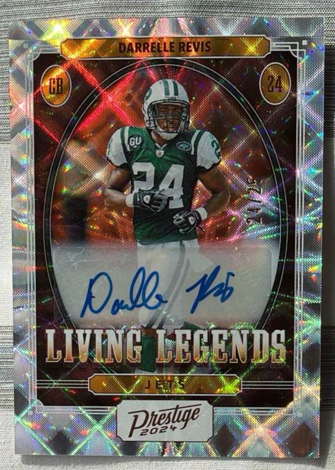 Darrelle Revis 2024 Prestige Living Legends Xtra Points Auto /25 *READ DESC*