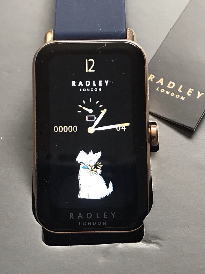 RADLEY S21 Ink Blue Silicone Strap, Lozenge Gold Case - Image 3 of 4