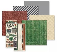 Creative Memories Theme Pack: "Gridiron" 12x12 Football Paper  Stickers