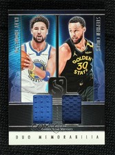 2024 Panini Silhouette Duo Memorabilia Klay Thompson Stephen Curry #DUO-GSW 0t16