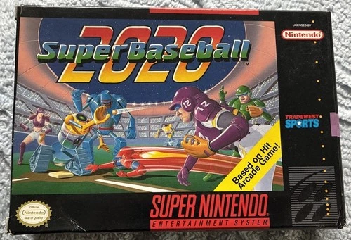 SNES Super Baseball 2020 CIB Complete w/ Manual NTSC USA – Mint