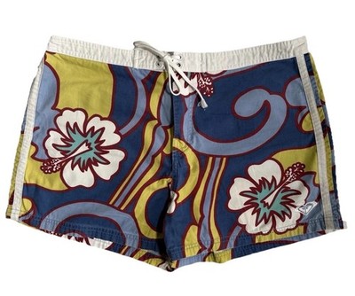 Quiksilver Roxy Damen Gr. M Strandshorts Blumen Hawaii Print Mehrfarbig