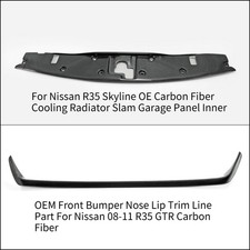 For Nissan 08-11 R35 GTR Front Nose Lip Trim Line Part/Cooling Slam Panel Carbon