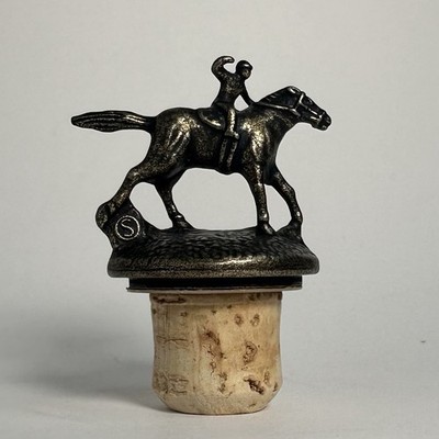 Blanton s Bourbon Stopper Letter S Horse Jockey Cork Bottle Topper Authentic