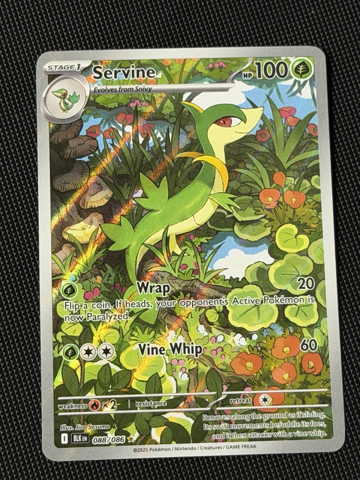 Servine (088/086) Scarlet & Violet: Black Bolt​ - Near Mint Holofoil Pokemon TCG