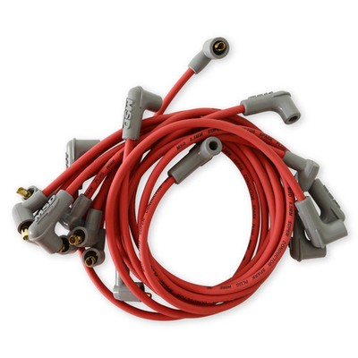 MSD 31599 Super Conductor Spark Plug Wire Set, Red, Socket Style Terminals