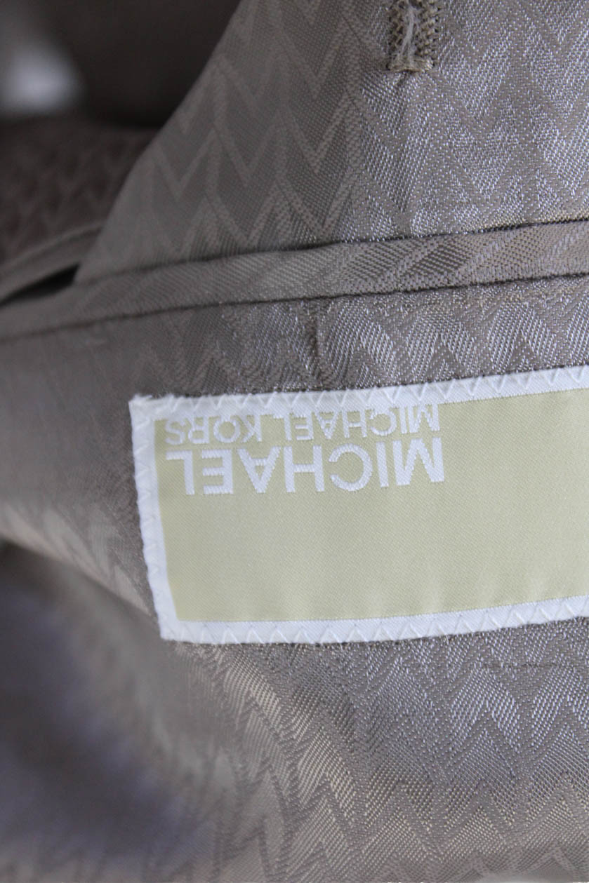 Michael Michael Kors Mens Two Button Suit Brown Wool Size 43 Regular/40 thumbnail 11