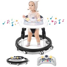 3 in 1 Foldable Baby Walker  Activity Center w/ Music  Light for Boys  Girls