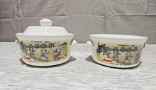 Ancien bol à soupe pour enfants Campbell’s lot de 2 un couvercle céramique