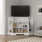 Corner TV Stand Entertainment Center for TVs Up to 55" Cabinet with Power Outlet