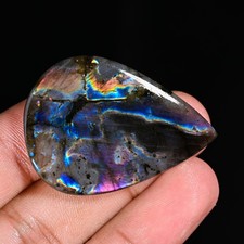 Amazing Natural Labradorite Pear Shape Cabochon, 61.30 CRT 45X32X5 MM U-26