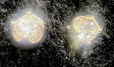 925 Sterling Silver Rose Shaped Clear Stoned Earrings Pushback/ Stud 81