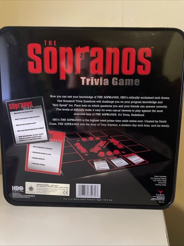 2004 The Sopranos Trivia Game By HBO Cardinal Complete In Collectable Tin - Picture 6 of 6