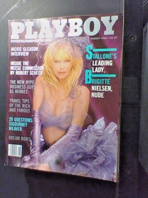 PLAYBOY MAGAZINE AUGUST 1986, BRIDGET NIELSEN, SIGOURNEY WEAVER, GLEASON EX/NM