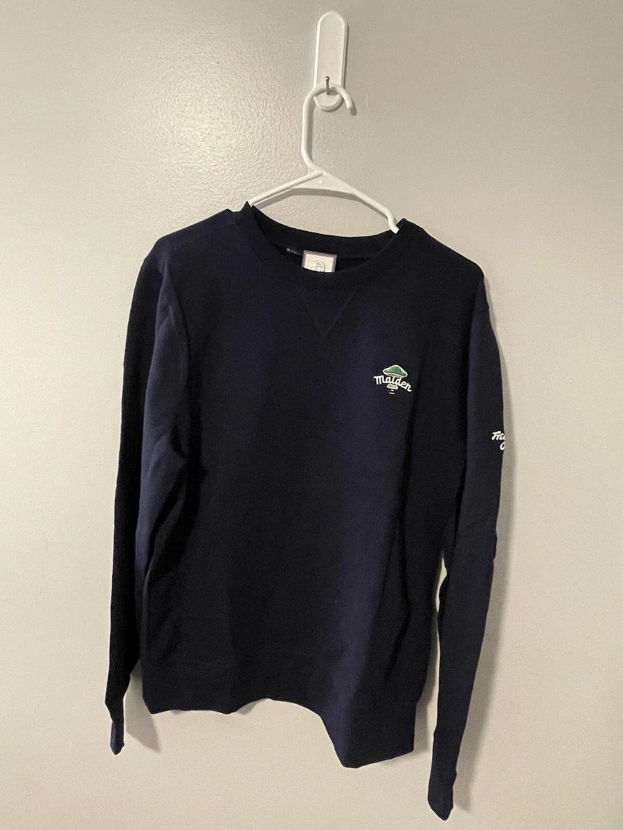 B Draddy Men s M Navy Russ Crewneck Sweatshirt Maiden Fried Eggs Golf NWOT
