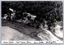 Park Rapids Minnesota~Hoosier Beach Aerial View~Lower Bottle~Stocking Lake~1950s