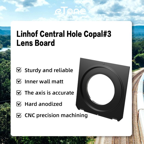 Copal #3 Center Hole Lens Board Shen Hao Linhof Wista Ebony Tachihara Chamonix - Picture 5 of 12