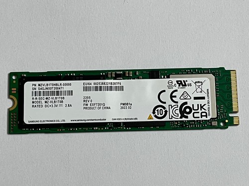 Samsung PM981A MZ-VLB1T0HBLR -000H1 TB SSD M.2 2280 NVMe PCIe 3.0 x4 For Laptop - Afbeelding 6 van 6
