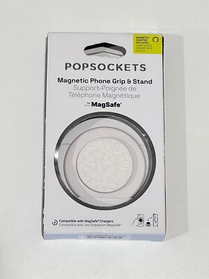 PopSockets Magnetic MagSafe Phone Grip Stand for iPhone Horchata White 