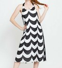 ADIDAS ORIGINALS MARIMEKKO MIDI TANK DRESS BLACK WHITE UK 10 LOOSE FIT LAST ONE