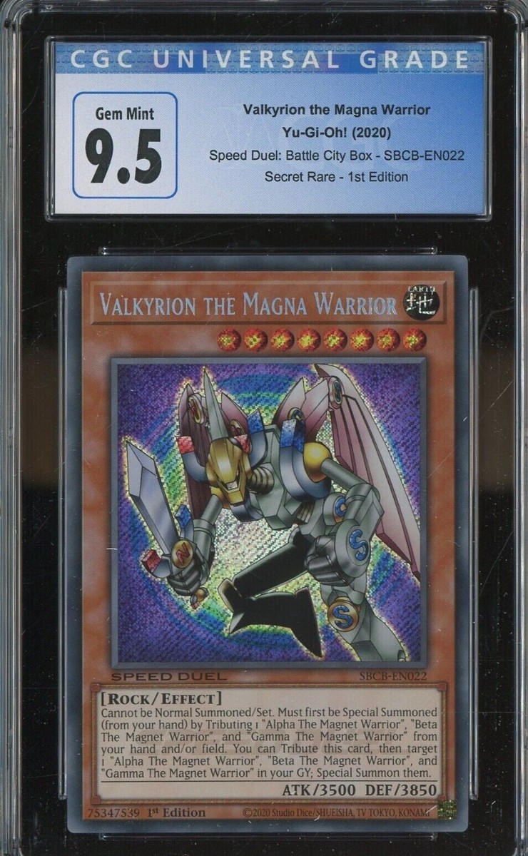 2020 Yugioh SBCB-EN022 Valkyrion The Magna Warrior 1st Secret CGC
